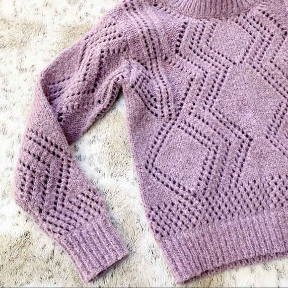 Heartloom Holden Knit Crewneck Pullover Sweater Lilac size small - Picture 7 of 11